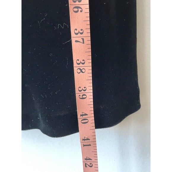 LAURA ASHLEY V-Neck Black Velvet Sleeveless Cocktail Dress Size 8 US/12 UK - Picture 6 of 9